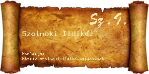 Szolnoki Ildikó névjegykártya