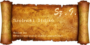 Szolnoki Ildikó névjegykártya